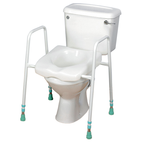 Height Adjustable Framed Toilet Raiser