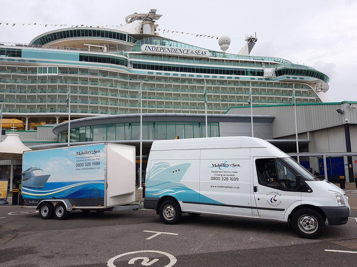 Independence of the Seas with Mobility at Sea van and trailer