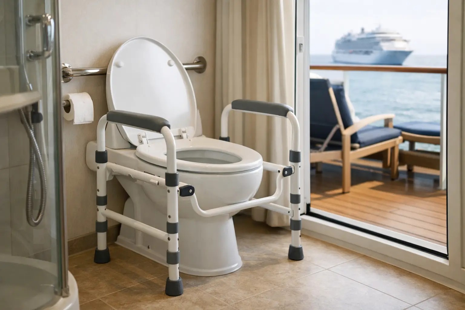 Toilet Frames Onboard Cruise Accessibility